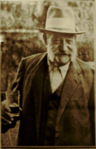 Edward Bibbey, clearly enjoying a fine ale